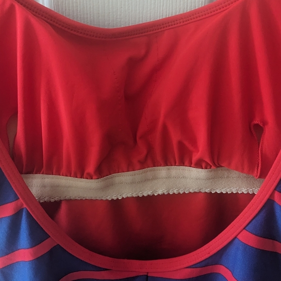 DKNY Women's One Piece Striped Swim Suit - Picture 5 of 5